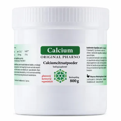Productafbeelding van Original Pharno Calciumpoeder 800 g – puur calciumcitraat