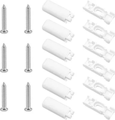 Produktbild von Geplooide Klembeugel-Accessoires, 6 Stuks, Geplooide Klemhouder, Witte Spanschroeven, voor Geplooide Jaloezieën