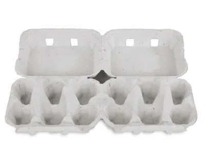 Produktbild von 130x Eierverpackungen für 2x6 Eier uni weiß . für S M L
