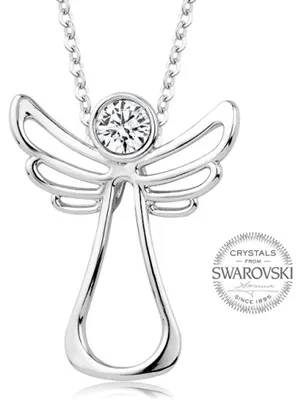 Immagine prodotto di Collana con Angelo custode in cristallo trasparente