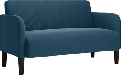 Produktbild von vidaXL Zweisitzer-Sofa Blau 109 cm Samt