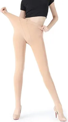 Produktbild von Damen Thermo-Winterstrumpfhose, warmer Samt, blickdicht, Schwarz und Naturfarben.