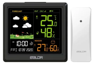 Obrázok produktu pre BALDRTHERM B0389WST2H2-V1: Počasová stanica s vonkajším senzorom