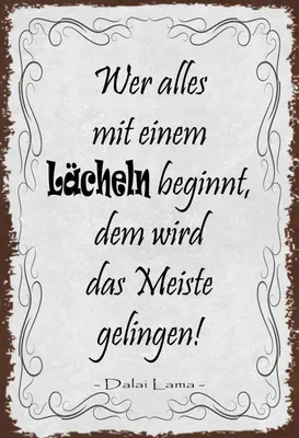 Produktbild von vianmo Holzschild 18x12 cm wer alles mit Lächeln beginnt Dekoration