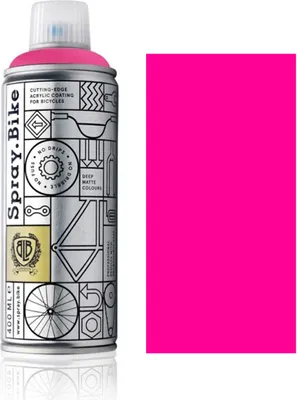 Produktbild von Fahrrad Lackspray Keine GRUNDIERUNG notwendig - Acryllack Spray 400 ml, Farbe:Neon Pink