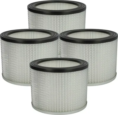 Produktbild von vhbw 4x Faltenfilter Ersatz für ROWI 212010019 für Staubsauger - Patronenfilter Silber Weiß
