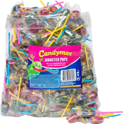 Produktbild von Candyman Monster Pops - Lutscher - 175 Stuks