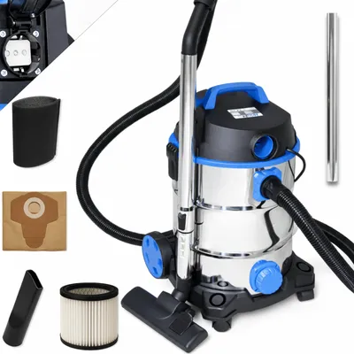 Produktbild von Industriestaubsauger 30l Nass Trockensauger 1800W blau extra Verlängerung