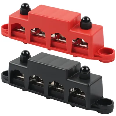 Stromverteilerblock 12-48 V DC, 250 A, 4x M10, 2 Stück