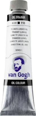 Image de Peinture à l'huile Van Gogh en tube de 40 ml, blanc de titane (huile de lin), 118