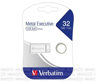 Obrázek produktu pro Verbatim Metal Executive, 32 GB, USB Typ-A, 2.0, Bez krytky, 3,6 g, Stříbrná