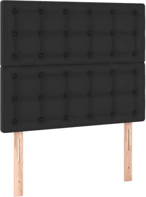 Produktbild von Kopfteil Schwarz 90x5x118/128 cm Kunstleder