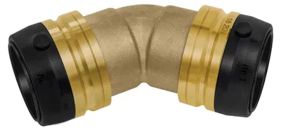 Produktbild von Riegler Winkelverbinder 45°, Messing, »sharkbite«, für Rohr-Außen-ø 28 mm