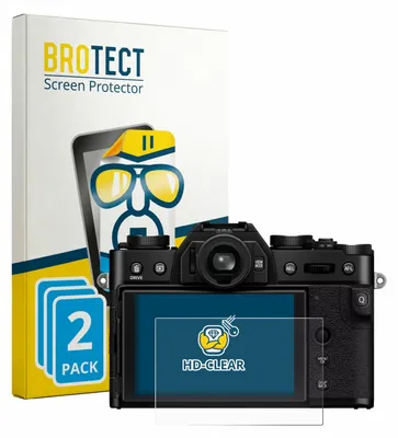 Produktbild von 2x Für Fujifilm X-T30 III Schutzfolie BROTECT Displayschutz Display Schutz Folie Klar Transparent