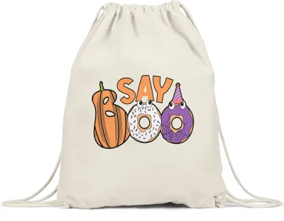Produktbild von Say Boo Turnbeutel Halloween Geschenkidee Halloweenparty Gruselgeschenk Halloween-Deko