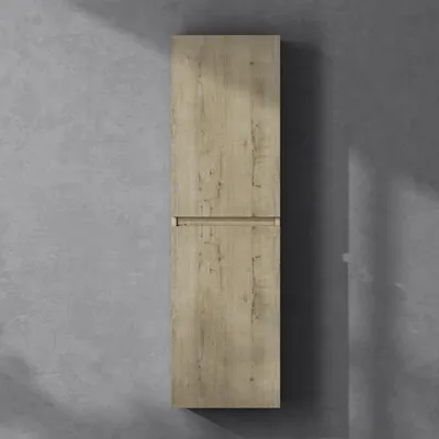 Immagine prodotto di doporro Armadio Colonna Bagno 35x20x120cm, Mobile Bagno Alto Multiuso con 2 Ante e 4 Vani, Rovere chiaro, Verona