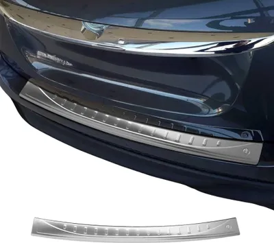Image de Protection Seuil De Pare-Chocs Arriére pour Fiat 500X 2014-2025 Acier Brossé