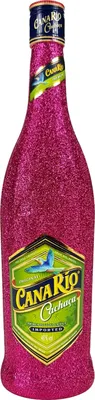 Produktbild von Canario Cachaca Zuckerrohrschnaps 0,7l 700ml (40% Vol) Bling Bling Glitzerflasche in hot pink -[Enthält Sulfite]