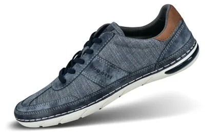 Productafbeelding van Bugatti: Comfortabele veterschoen met geheugenschuim. Elegante, casual sneaker met een eenvoudige pasvorm, gemaakt van [materiaal]