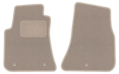 Productafbeelding van Velours voormatten voor Dodge Challenger III vanaf 2008 (coupé) – 2-delig, beige, op maat – Wielganizator LUX