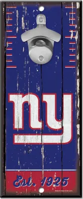 Produktbild von NFL New York Giants Bottle Opener Wood Sign Holzschild Wandschmuck