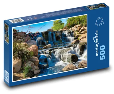 Produktbild von Puzzle 500 Kaskadenwasserfall in der Natur - martinpuzzle