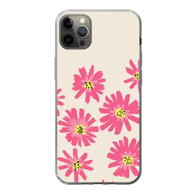 Produktbild von MuchoWow® Handyhülle Schutzhülle Hülle für iPhone 12 Pro Max Blumen - Muster - Minimalismus Silikon Softcase Handy Hülle - Hartschale
