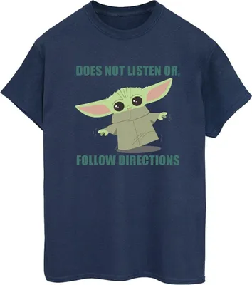 Obrázok produktu pre Star Wars - Dámske tričko "The Mandalorian Does Not Listen" BI49188 (3XL) (námornícka modrá)