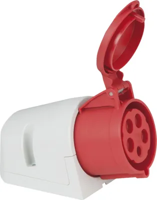 Produktbild von PCE CEE 32 A/400 V 5P Wallmount - female Rot - IP44