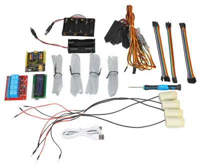 Obrázek produktu pro Automatický zavlažovací systém pro zahradu, sada pro vlastní montáž, umožňující automatické zalévání rostlin, napájení 5V, kompletní sada pro programování pomocí Mixly