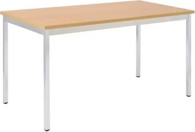 Produktbild von Mehrzwecktisch rechteckig BxHxT 1400x740x700mm 25mm buche/chrom