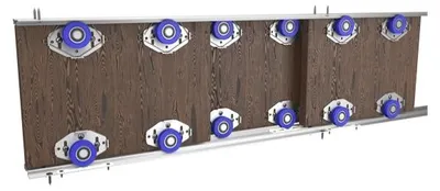 Produktbild von Mantion Mitra Schiebetürsystem 2000 mm für 3 Türflügel bis 45 kg