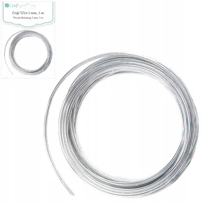 Image de Fil métallique argenté pour scrapbooking, aluminium DpCraft 2 mm 5 m