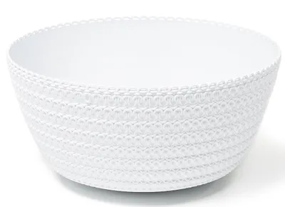 Obrázek produktu pro LAMELA spolka z organiczona odpowiedzi. Květinová mísa JERSEY bílá Ø 24cm 13cm