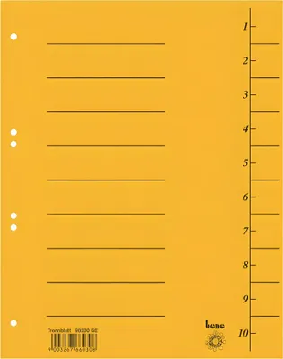 Image de Intercalaires Bene 98300 A4 jaune VE50