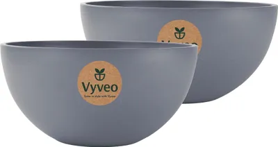 Obrázek produktu pro Vyveo – květináč Bolla – sada 2 ks – tmavě šedý – 20 x 12