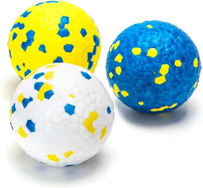 Imagen del producto de Juguete para perros, pelota para perros, juego de 3 unidades, pelotas para perros indestructibles, duraderas y elásticas, adecuadas para perros pequeños, medianos y grandes