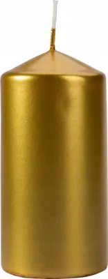 Obrázok produktu pre BISPOL cylindrická sviečka Aura 38H 12CM SW60/120 GOLD METALIC