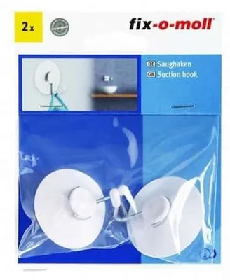 Produktbild von Fix-o-moll Haken mit Saugnapf, transparent - Fix-o-moll