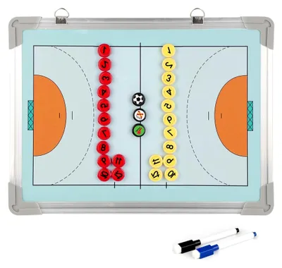 Produktbild von Handball Taktiktafel, Coach Board für Spielanalyse und Training | Taktikboard mit Marker und Magneten