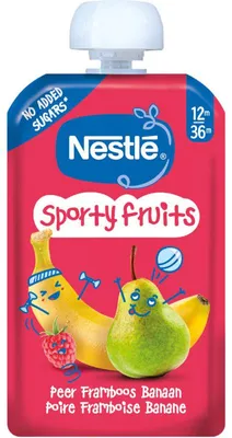 Zdjęcie produktu dla Nestlé Sporty Fruits Knijpfruit Pear 110g – bezcukrowa, bogata w witaminy przekąska owocowa