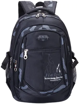 Produktbild von Schulranzen für Jungen, Teenager-Rucksack, Jugendrucksack, Tagesrucksack, großer Kinderschulranzen, wasserdicht (schwarz)