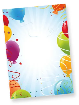 Produktbild von Briefpapier Set Geburtstag 25 Stück DIN A4 Luftballon Umschläge beidseitig