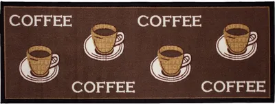 Produktbild von Küchenläufer Braun 67 x 180 cm Teppichläufer Küchenteppich Läufer Coffee Kaffee Küchenmatte