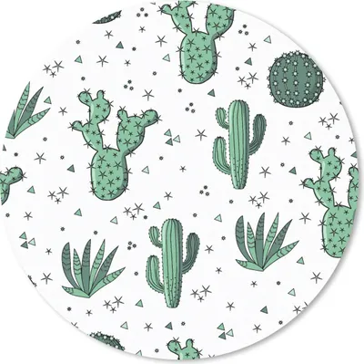 Produktbild von MuchoWow® Mauspad Mousepad Muster - Kaktus - Pflanzen - Sukkulenten 50x50 cm - Mousepads - Maus Mat - Pad - Mausunterlage - Vinyl