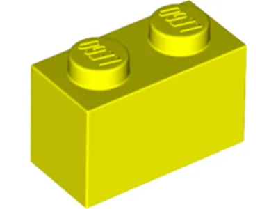 Produktbild von Lego® 1 Stück 3004 Stein Brick 1x2 Part Basic Steine 1 Neon Gelb