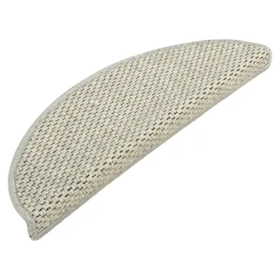 Image de vidaXL Tapis d'escalier autocollant aspect sisal 15 pcs 65x21x4 beige clair