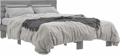 Obrázek produktu pro vidaXL Rám postele šedý Sonoma 120x200 cm materiál na bázi dřeva a kovu