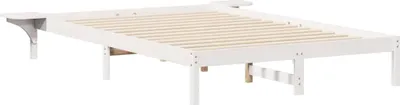 Productafbeelding van vidaXL Bedframe met nachtkastjes, wit, 160 x 220 cm