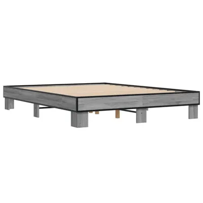 Obrázok produktu pre vidaXL Rám postele sivý Sonoma 150x200 cm materiál na báze dreva a kovu